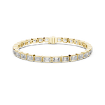Gold 9Ct Emerald Lab Grown Diamond Tennis Koa Bracelet