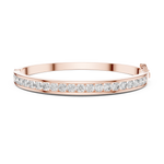 Gold 3 5Ct Round Lab Grown Diamond Caleb Bangle Bracelet