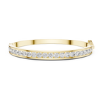 Gold 3 5Ct Round Lab Grown Diamond Caleb Bangle Bracelet