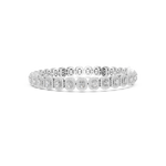 Gold 7Ct Emerald Halo Lab Grown Diamond Suton Bracelet