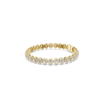 Gold 7Ct Emerald Halo Lab Grown Diamond Suton Bracelet