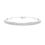 Gold 2Ct Half Tennis Round Lab Grown Diamond Tess Bracelet