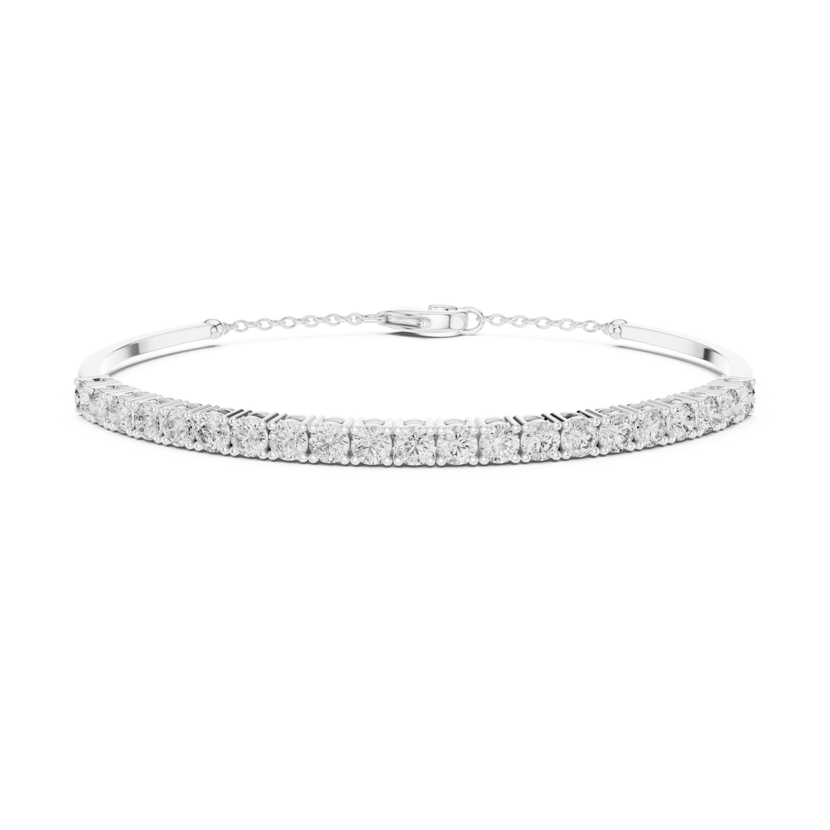 Gold 2Ct Half Tennis Round Lab Grown Diamond Tess Bracelet