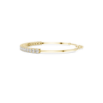 Gold 2Ct Half Tennis Round Lab Grown Diamond Tess Bracelet