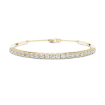 Gold 2Ct Half Tennis Round Lab Grown Diamond Tess Bracelet