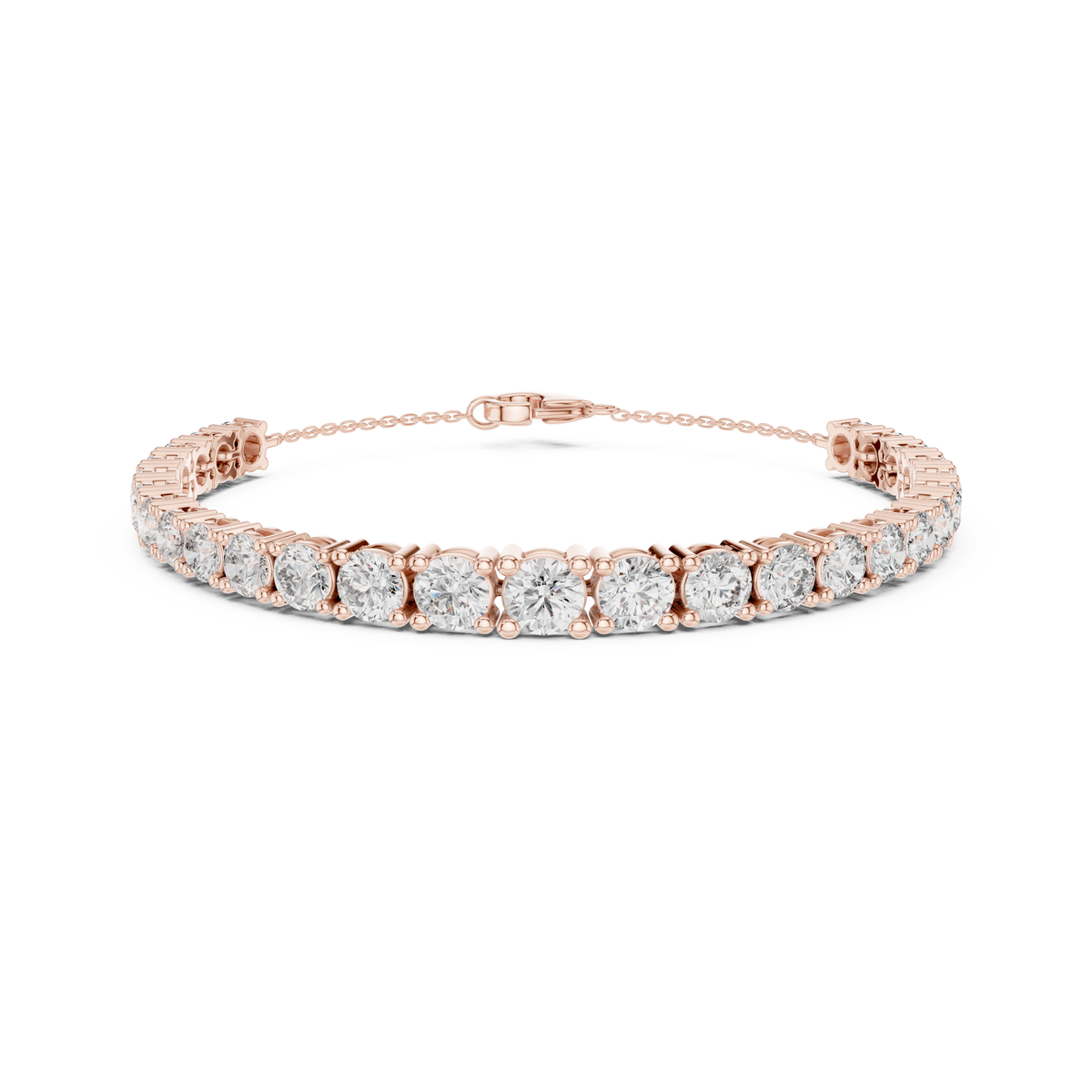 Gold 8Ct Full Tennis Round Lab Grown Diamond Zelda Bracelet