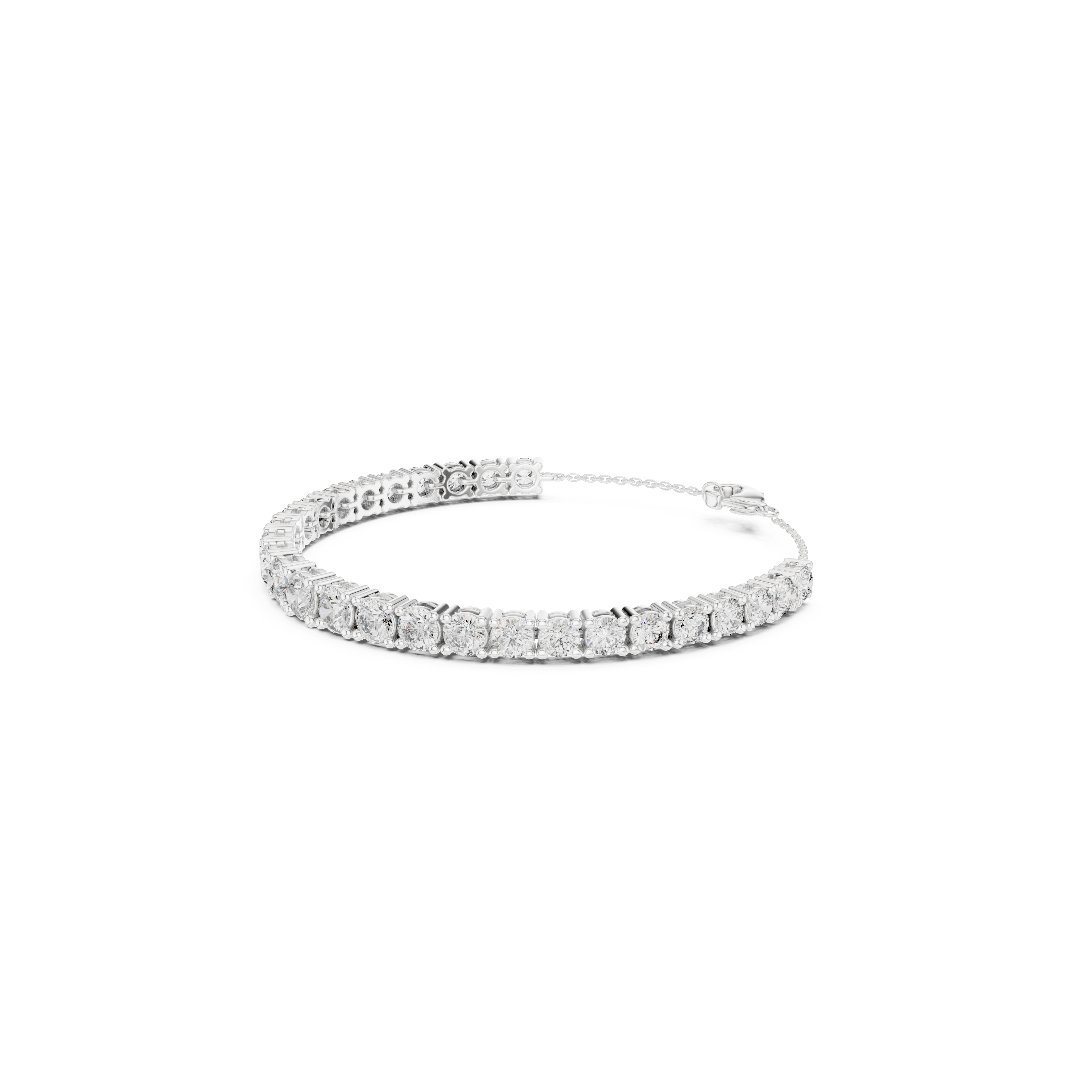 Gold 8Ct Full Tennis Round Lab Grown Diamond Zelda Bracelet
