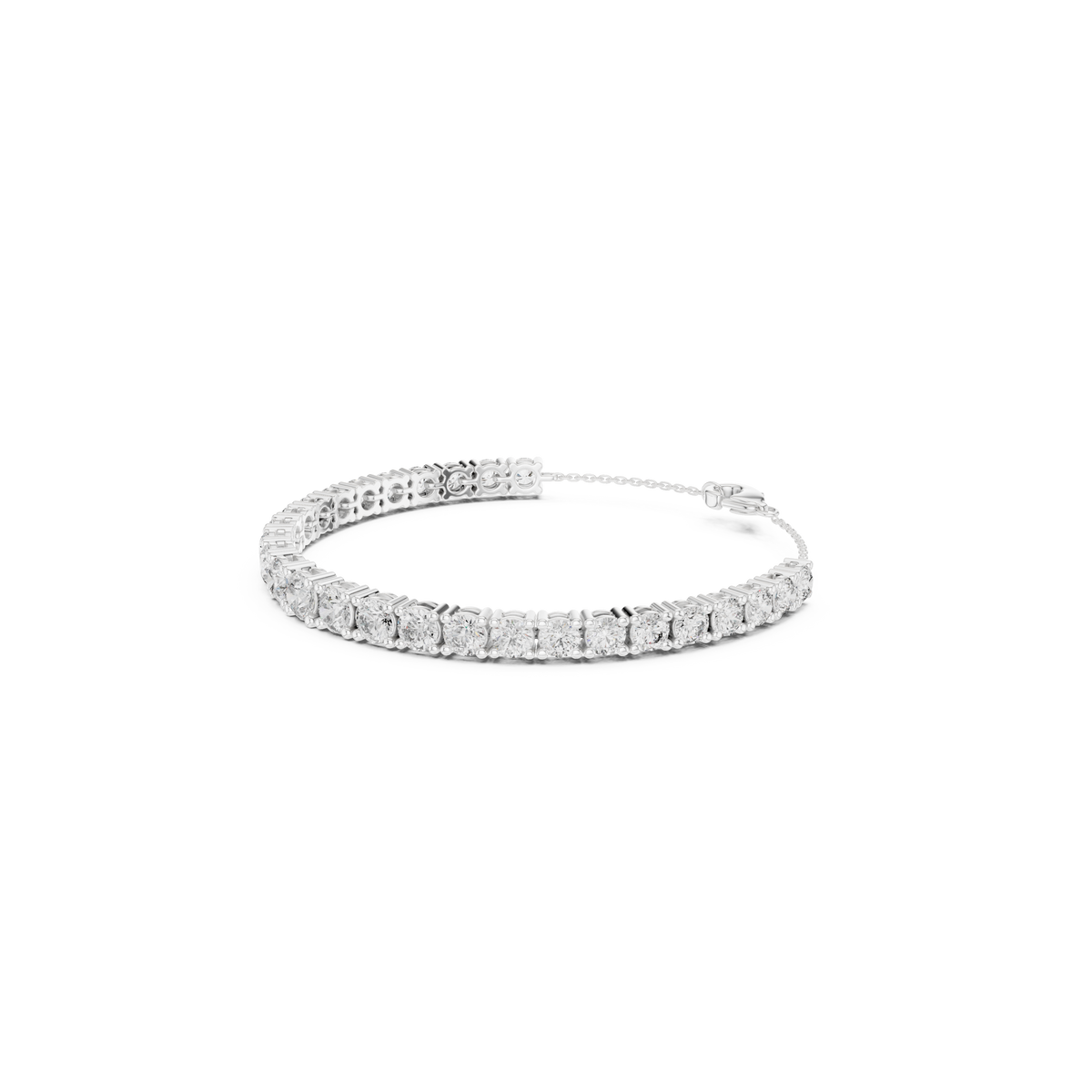 Gold 8Ct Full Tennis Round Lab Grown Diamond Zelda Bracelet