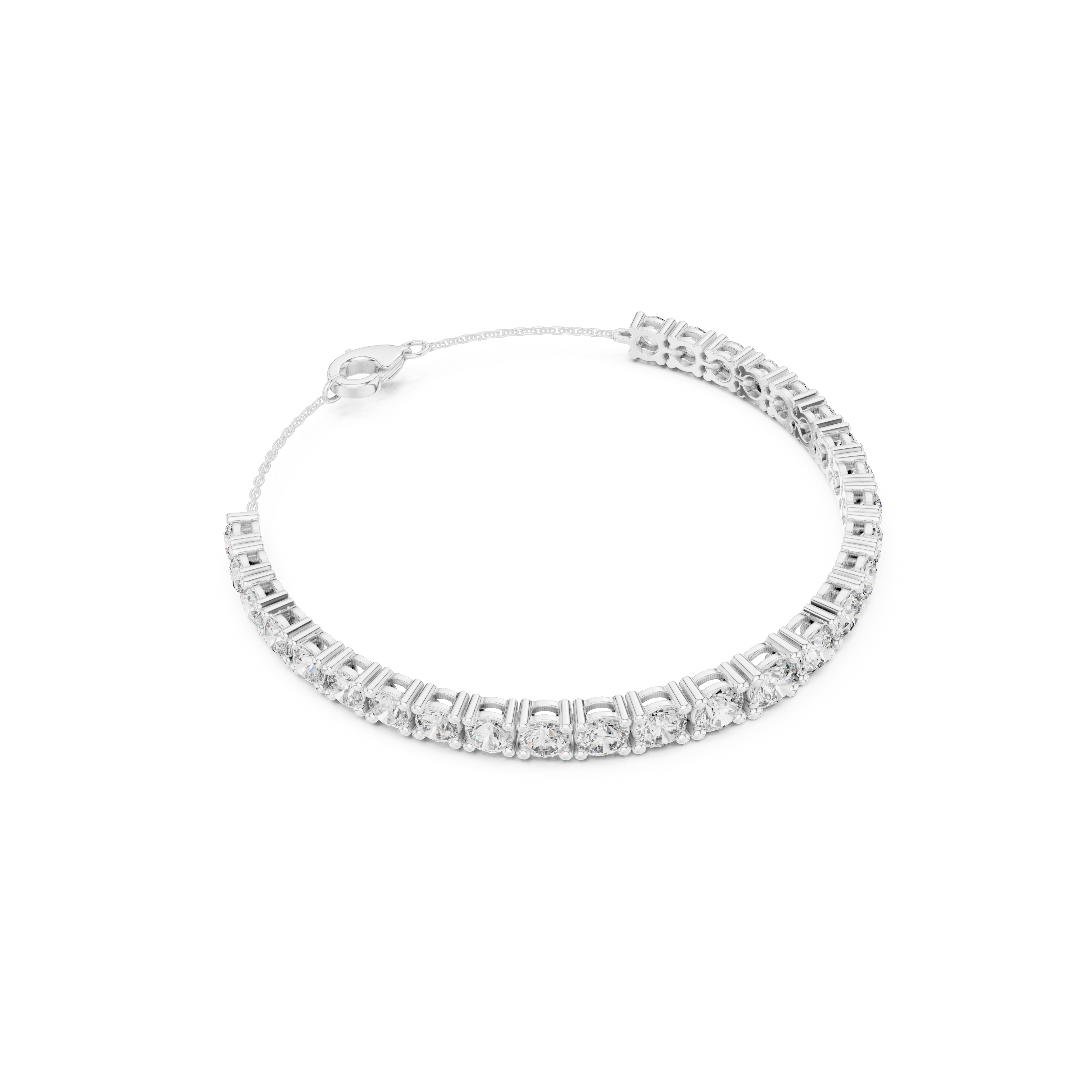 Gold 8Ct Full Tennis Round Lab Grown Diamond Zelda Bracelet
