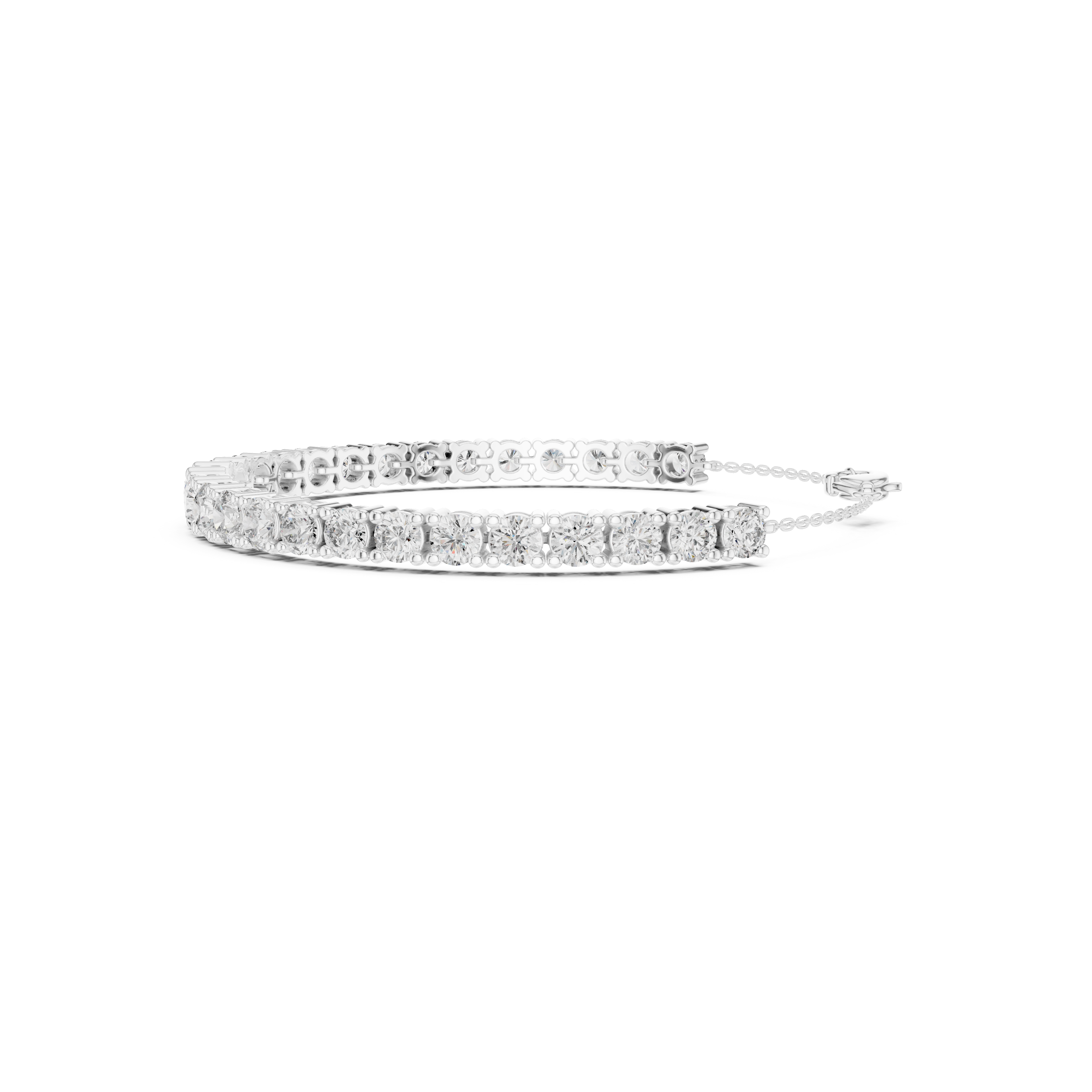 Gold 8Ct Full Tennis Round Lab Grown Diamond Zelda Bracelet