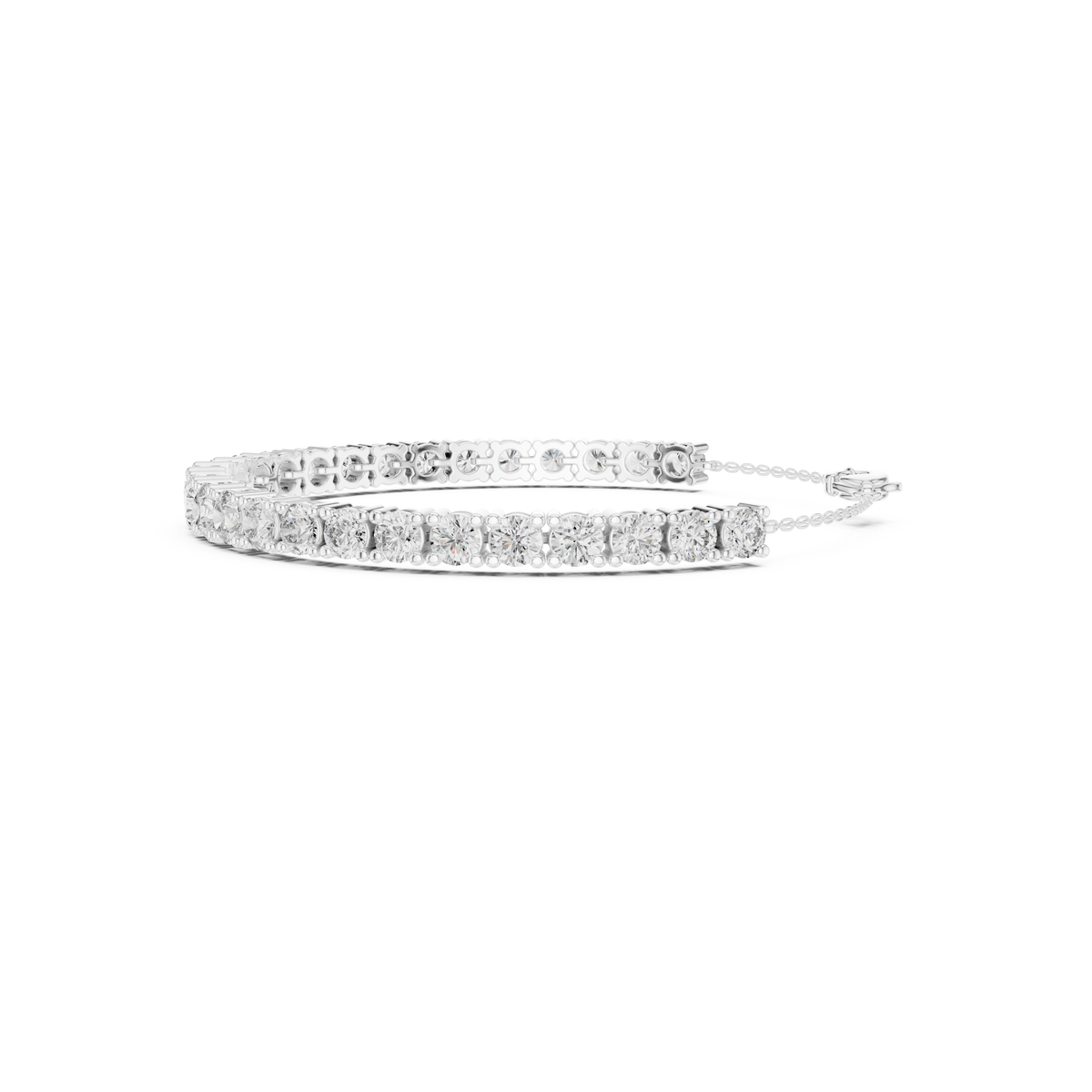 Gold 8Ct Full Tennis Round Lab Grown Diamond Zelda Bracelet