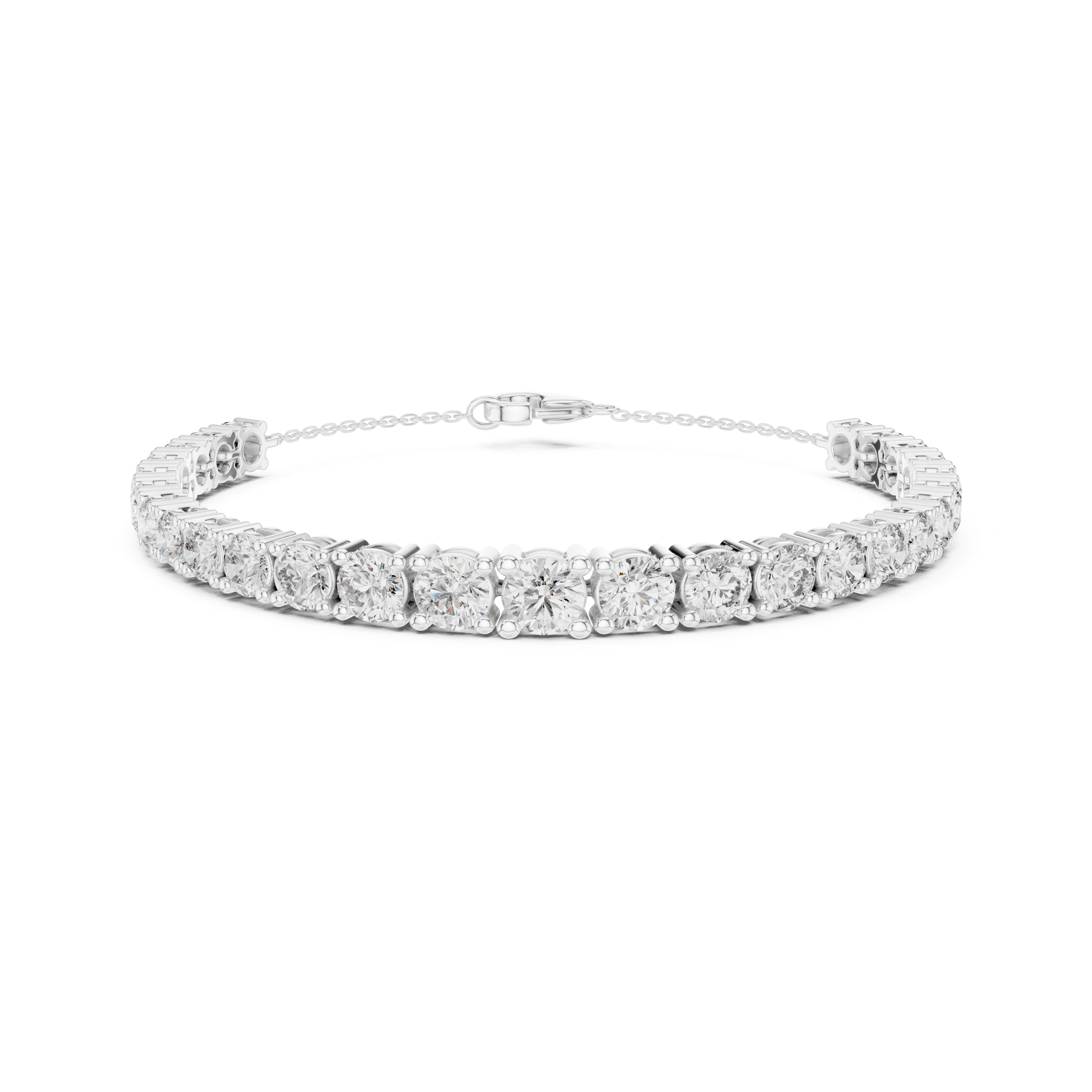 Gold 8Ct Full Tennis Round Lab Grown Diamond Zelda Bracelet