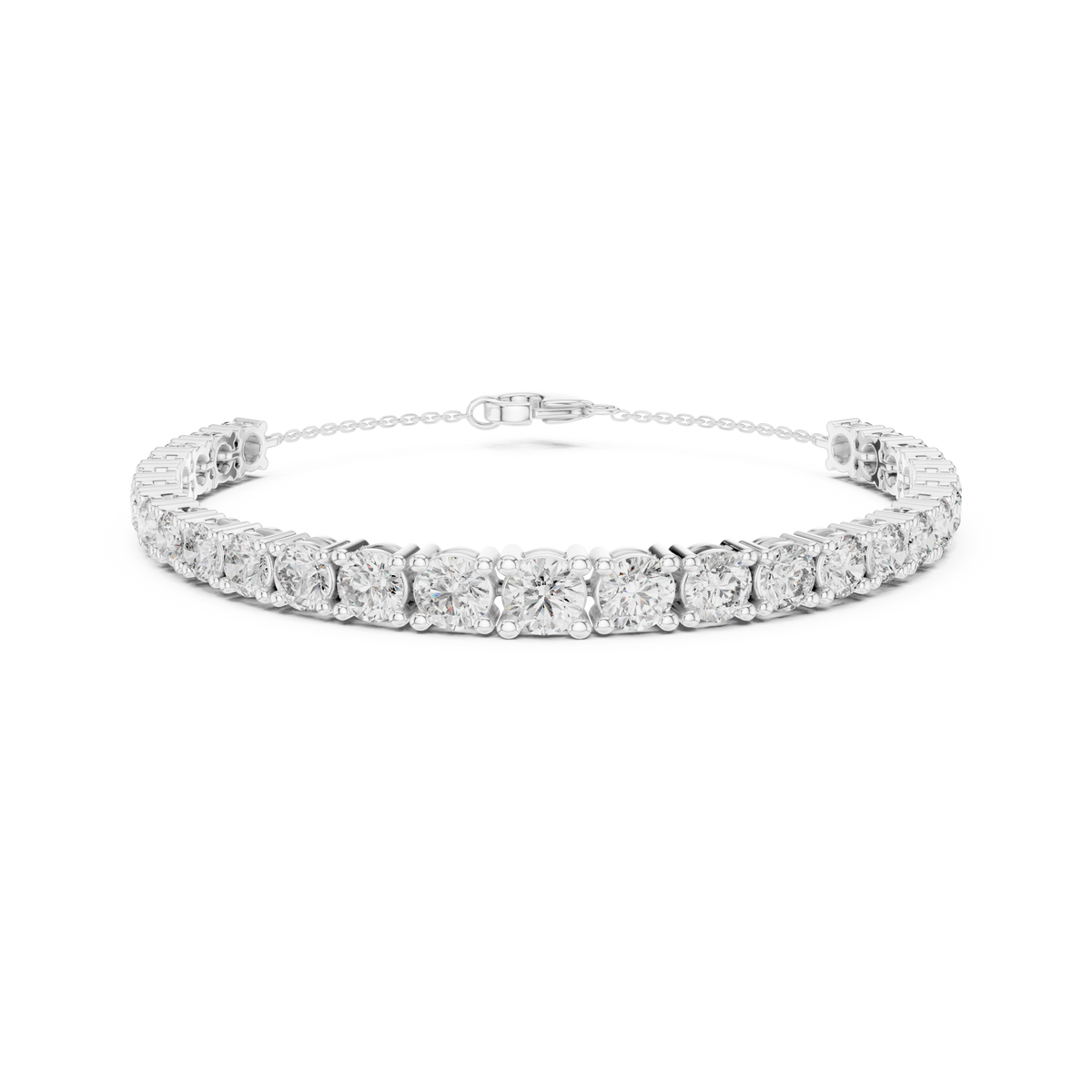 Gold 8Ct Full Tennis Round Lab Grown Diamond Zelda Bracelet