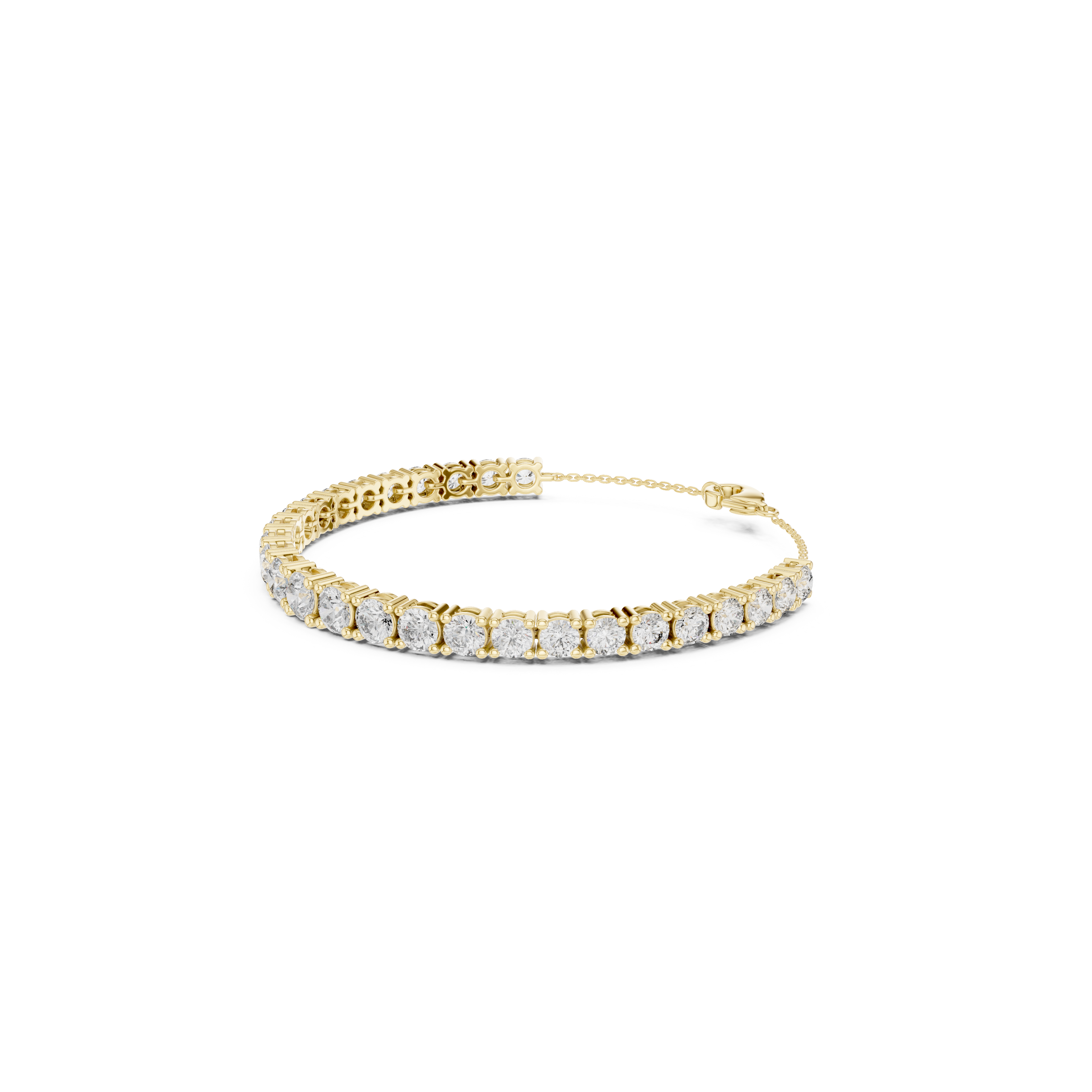 Gold 8Ct Full Tennis Round Lab Grown Diamond Zelda Bracelet