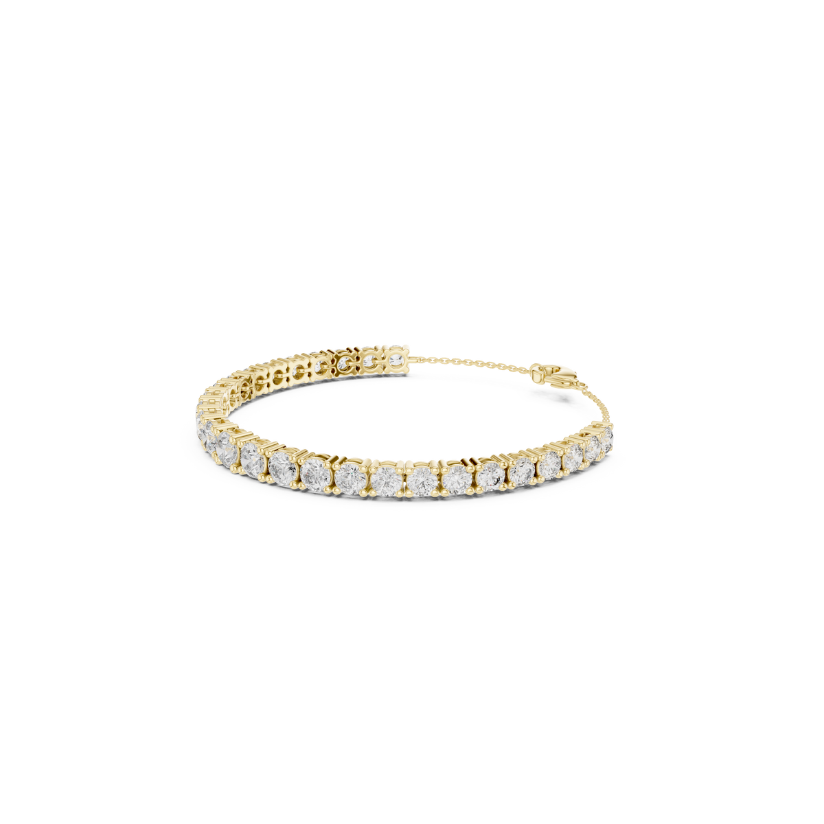 Gold 8Ct Full Tennis Round Lab Grown Diamond Zelda Bracelet