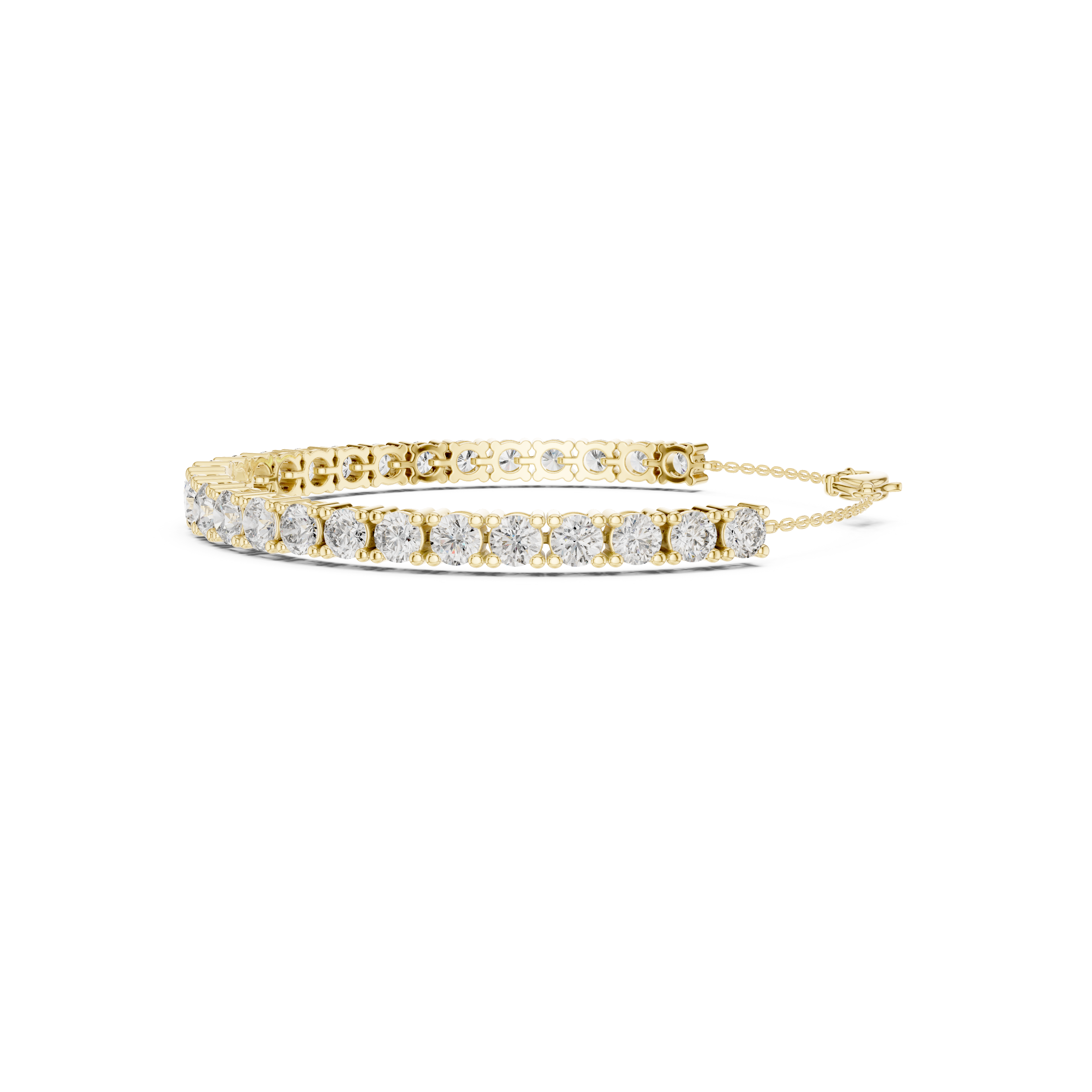 Gold 8Ct Full Tennis Round Lab Grown Diamond Zelda Bracelet