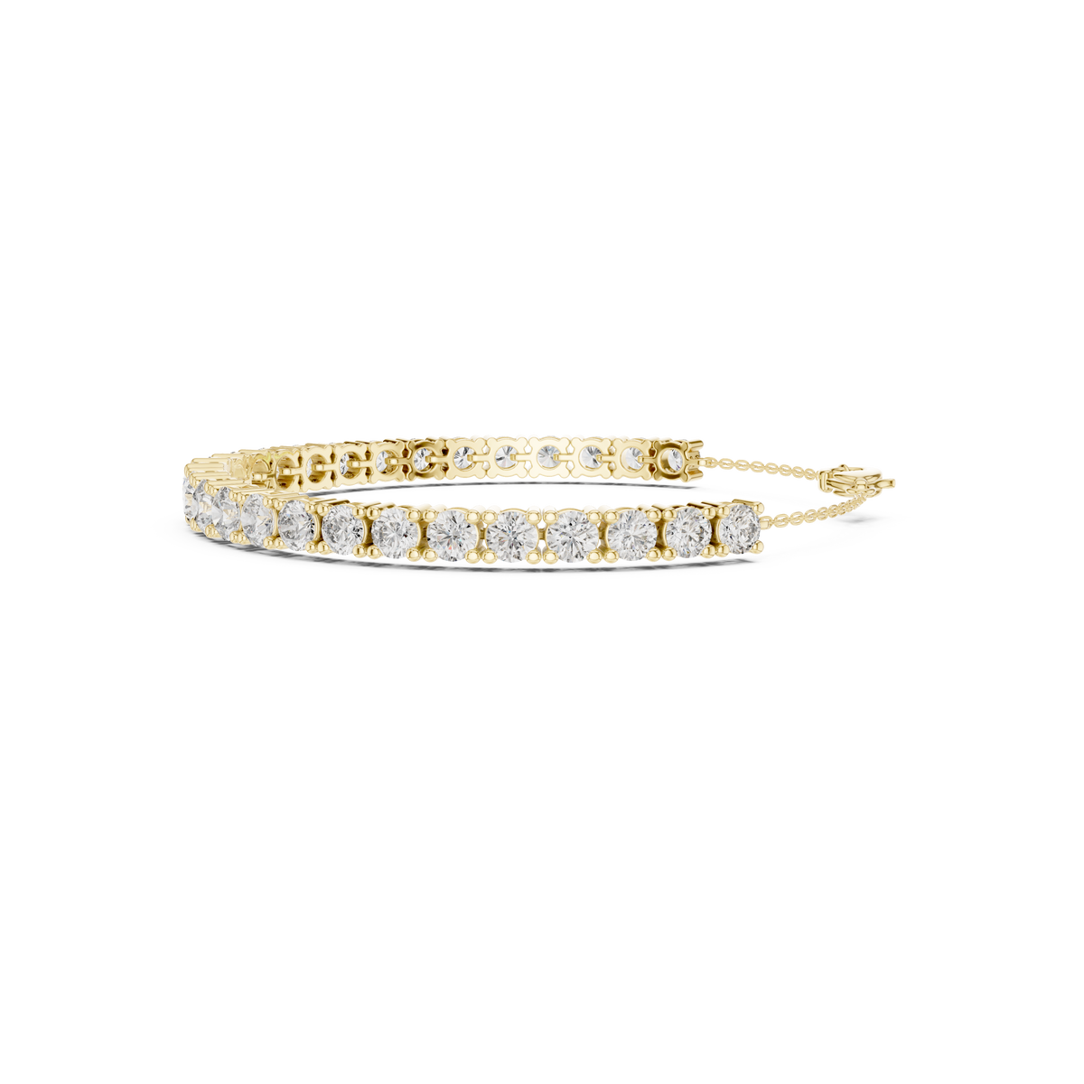 Gold 8Ct Full Tennis Round Lab Grown Diamond Zelda Bracelet