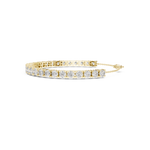 Gold 8Ct Full Tennis Round Lab Grown Diamond Zelda Bracelet
