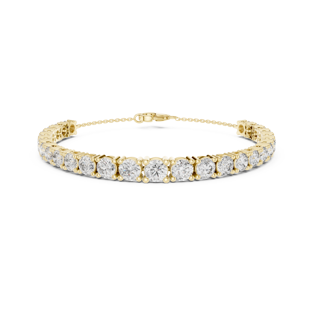 Gold 8Ct Full Tennis Round Lab Grown Diamond Zelda Bracelet