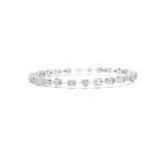 Gold 4Ct Multi Shape Lab Grown Diamond Kasha Solitaire Bracelet