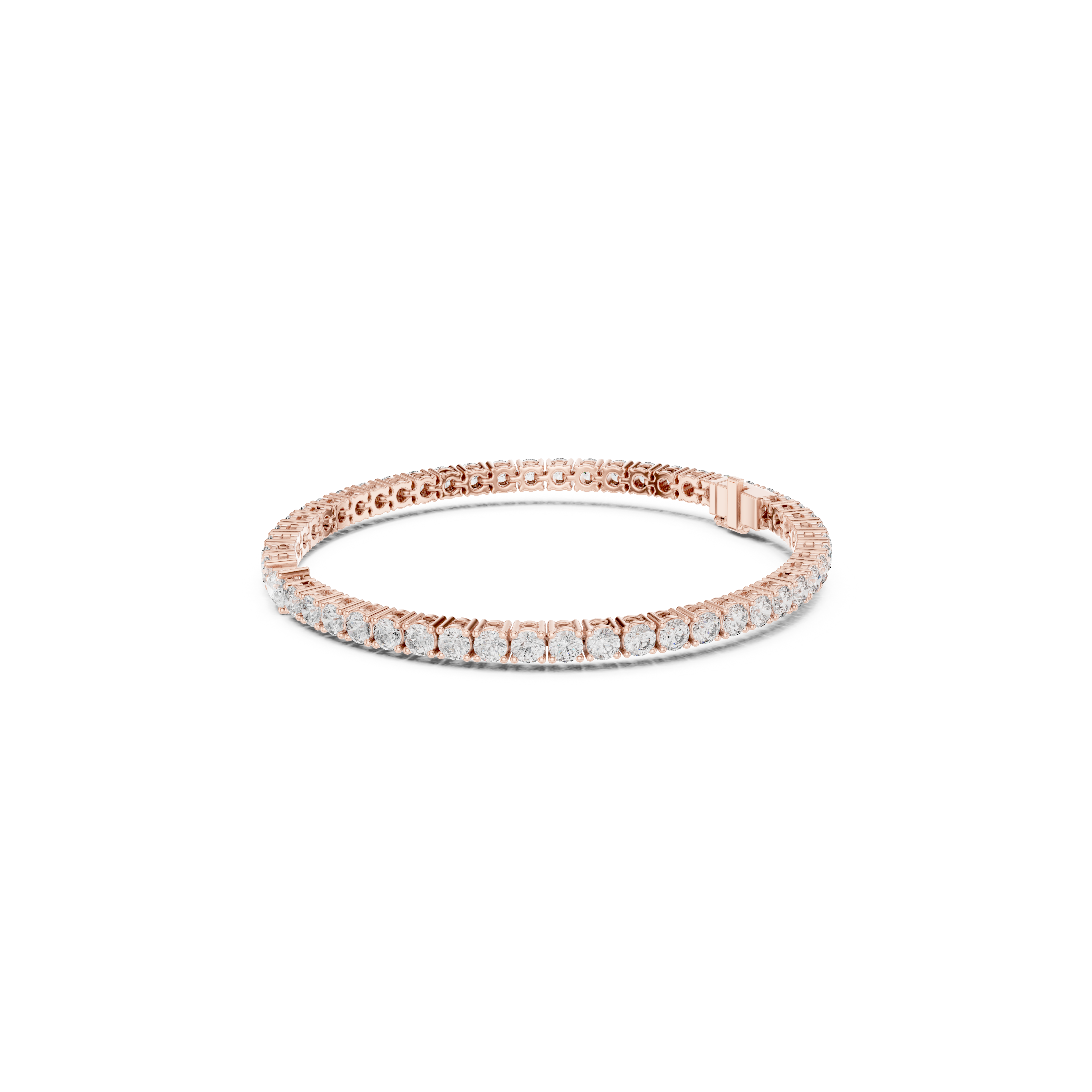 Gold 6Ct Pear Accent Round Tennis Lab Grown Diamond Chiara Bracelet