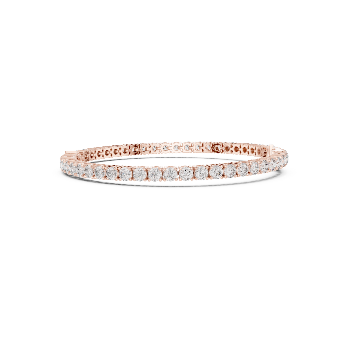 Gold 6Ct Pear Accent Round Tennis Lab Grown Diamond Chiara Bracelet