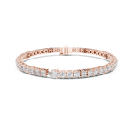 Gold 6Ct Pear Accent Round Tennis Lab Grown Diamond Chiara Bracelet