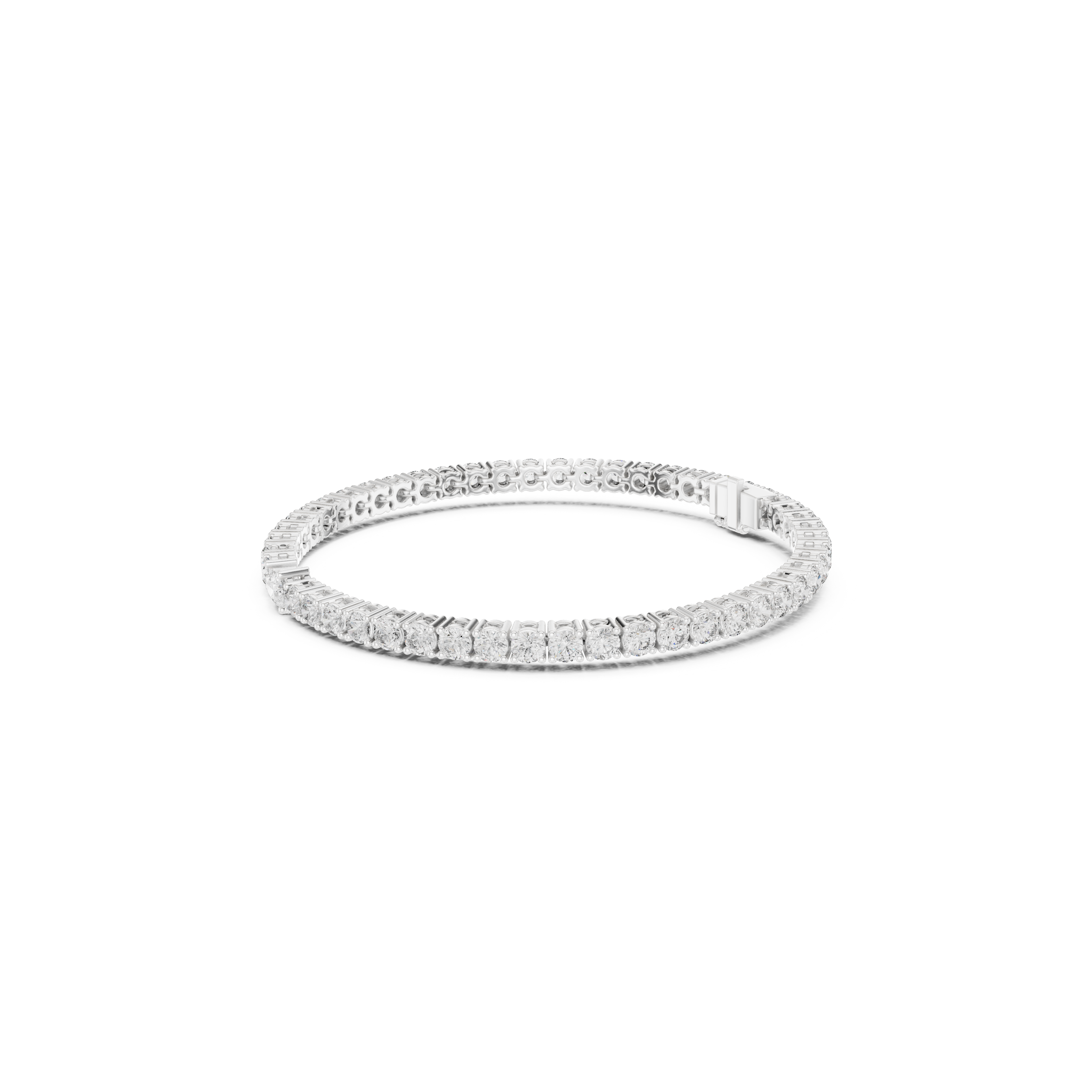 Gold 6Ct Pear Accent Round Tennis Lab Grown Diamond Chiara Bracelet