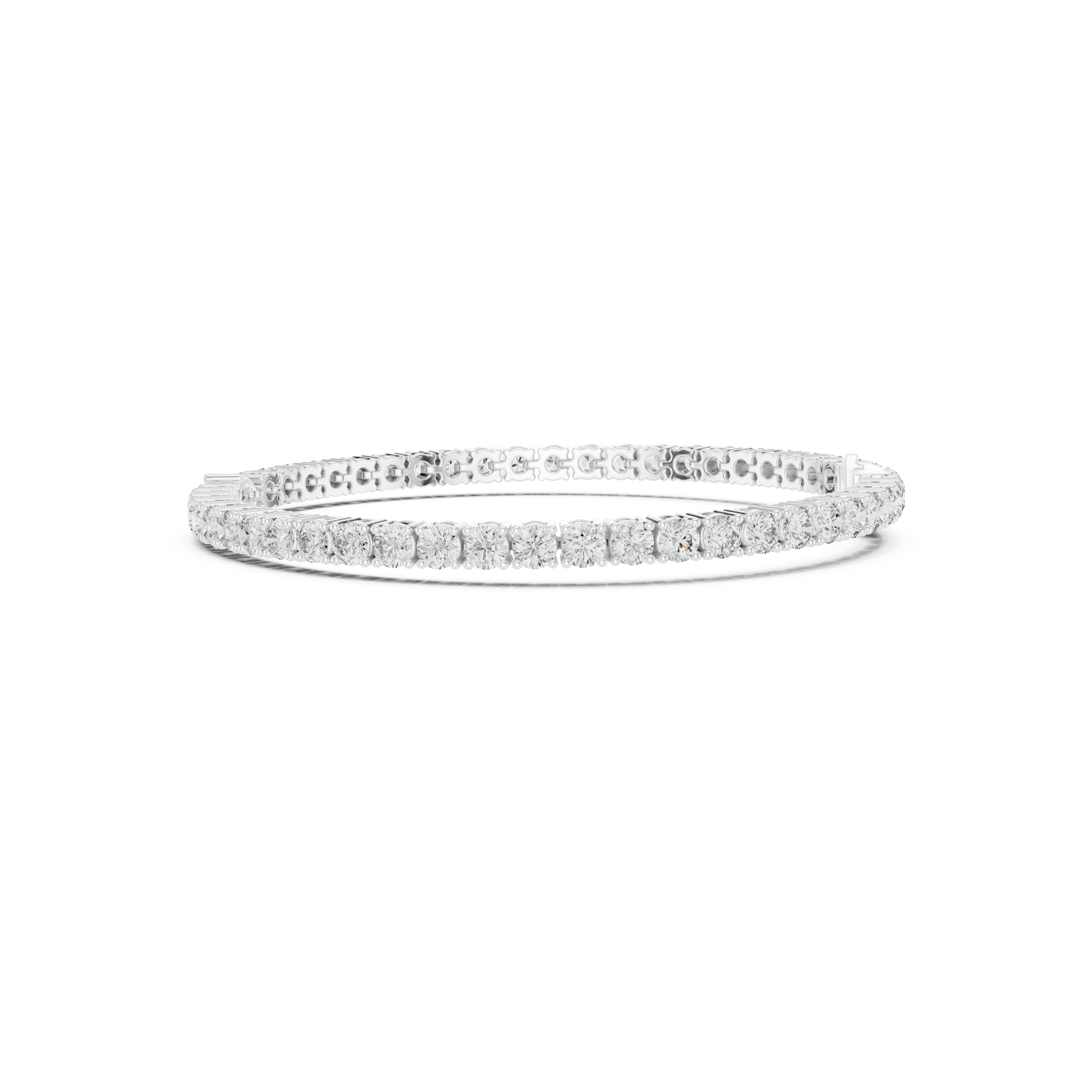 Gold 6Ct Pear Accent Round Tennis Lab Grown Diamond Chiara Bracelet