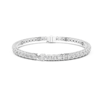 Gold 6Ct Pear Accent Round Tennis Lab Grown Diamond Chiara Bracelet