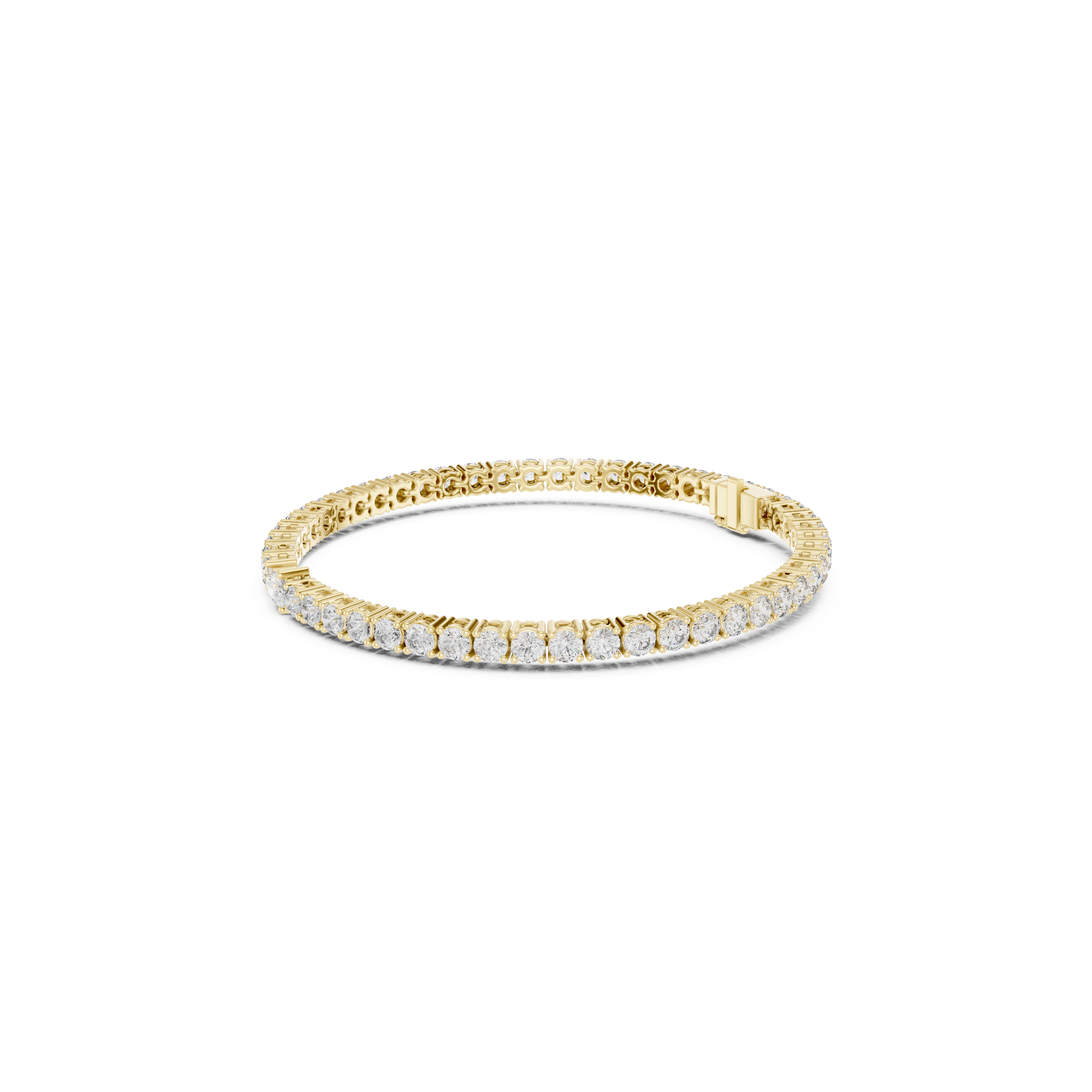 Gold 6Ct Pear Accent Round Tennis Lab Grown Diamond Chiara Bracelet