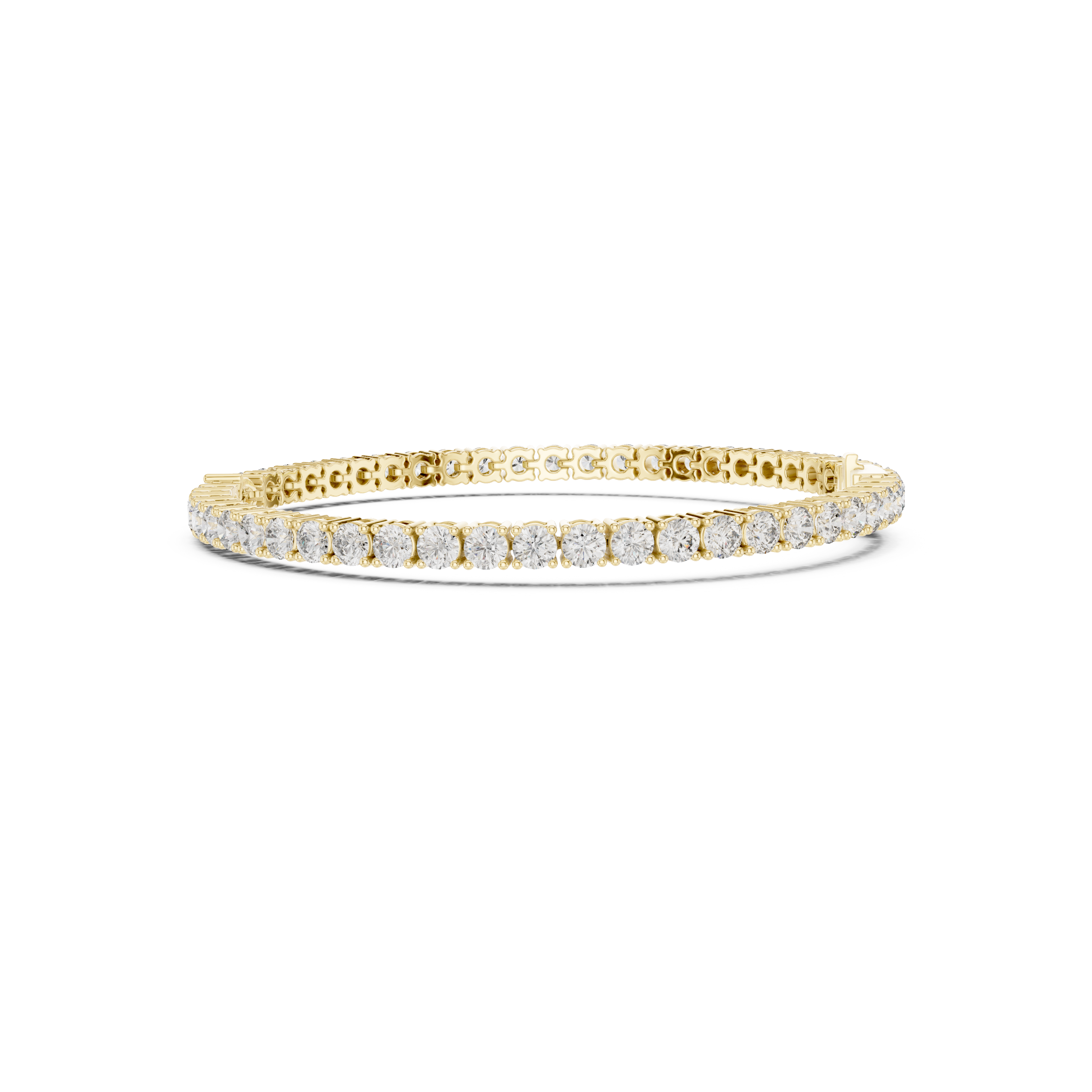 Gold 6Ct Pear Accent Round Tennis Lab Grown Diamond Chiara Bracelet