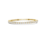 Gold 6Ct Pear Accent Round Tennis Lab Grown Diamond Chiara Bracelet