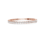 Gold 8Ct Marquise Tennis Lab Grown Diamond Berta Bracelet