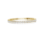 Gold 8Ct Marquise Tennis Lab Grown Diamond Berta Bracelet