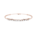 Gold 1 5Ct Tennis Chain Multi Lab Grown Diamond Saba Bracelet
