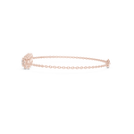 Gold 1Ct Three Stone Round Lab Grown Diamond Kiara Halo Bracelet
