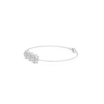 Gold 1Ct Three Stone Round Lab Grown Diamond Kiara Halo Bracelet