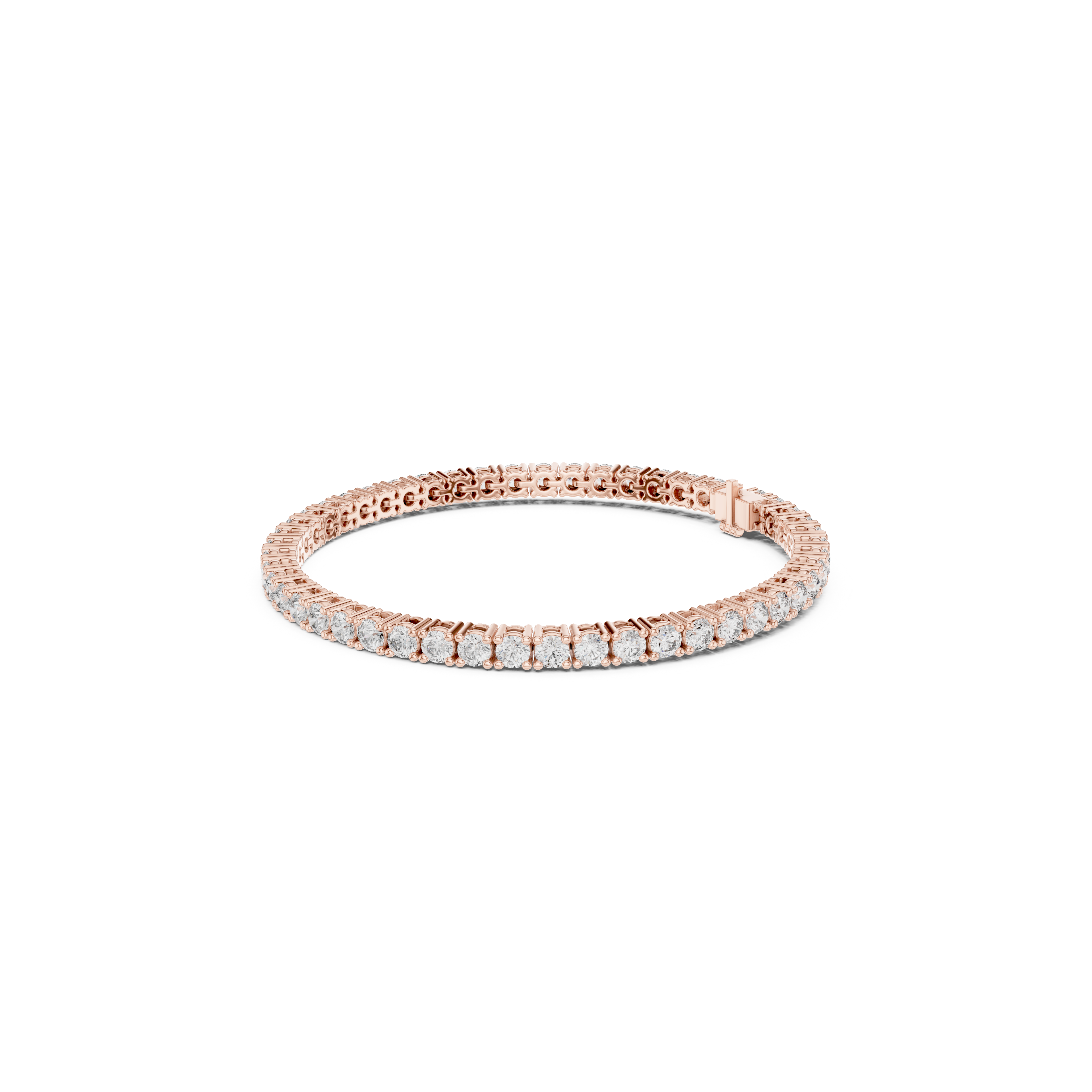 Gold 7Ct Tennis Round Lab Grown Diamond Helen Bracelet