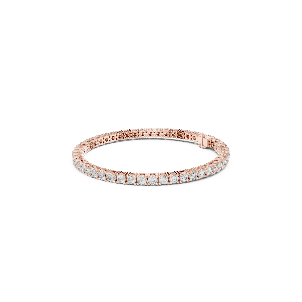 Gold 7Ct Tennis Round Lab Grown Diamond Helen Bracelet