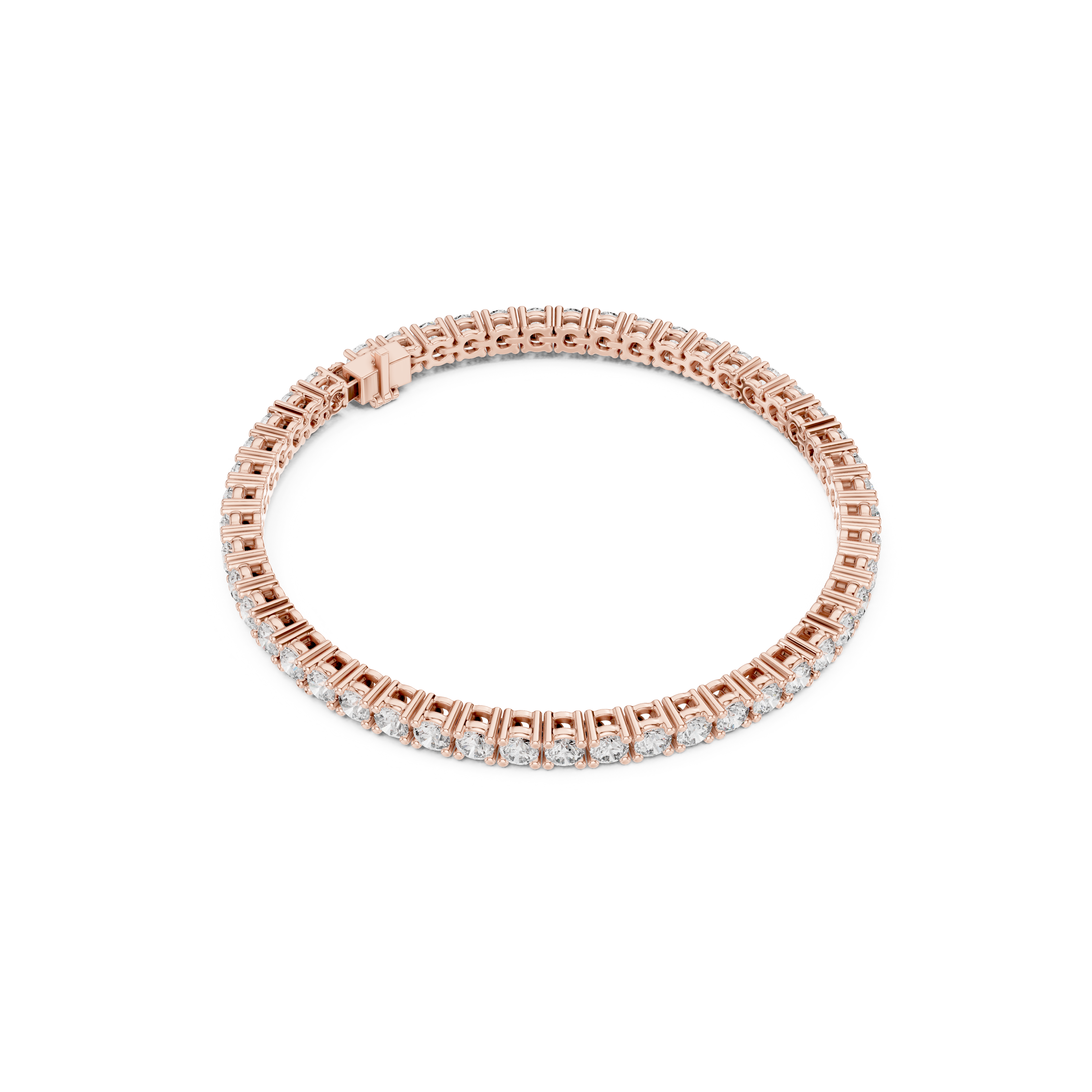 Gold 7Ct Tennis Round Lab Grown Diamond Helen Bracelet
