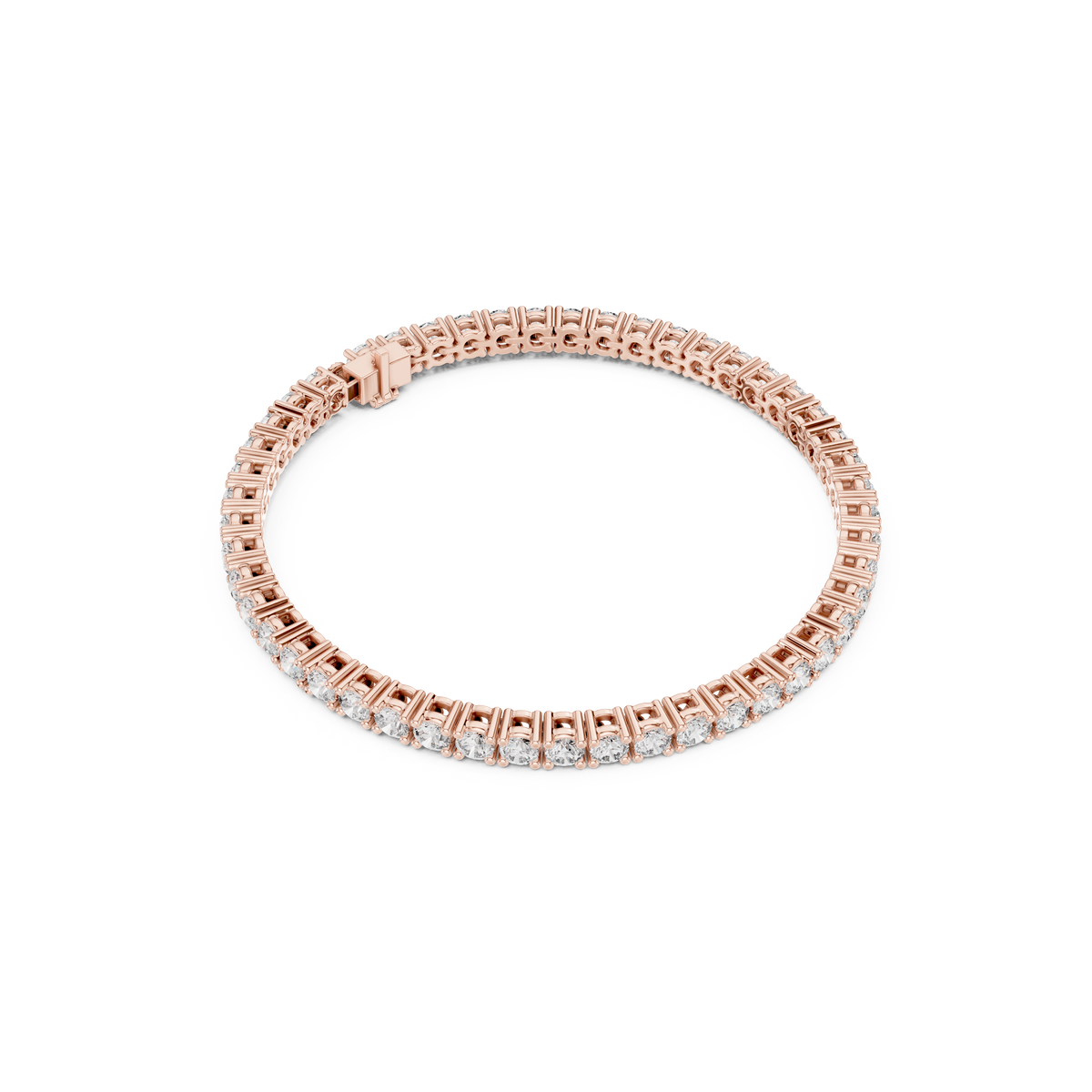 Gold 7Ct Tennis Round Lab Grown Diamond Helen Bracelet
