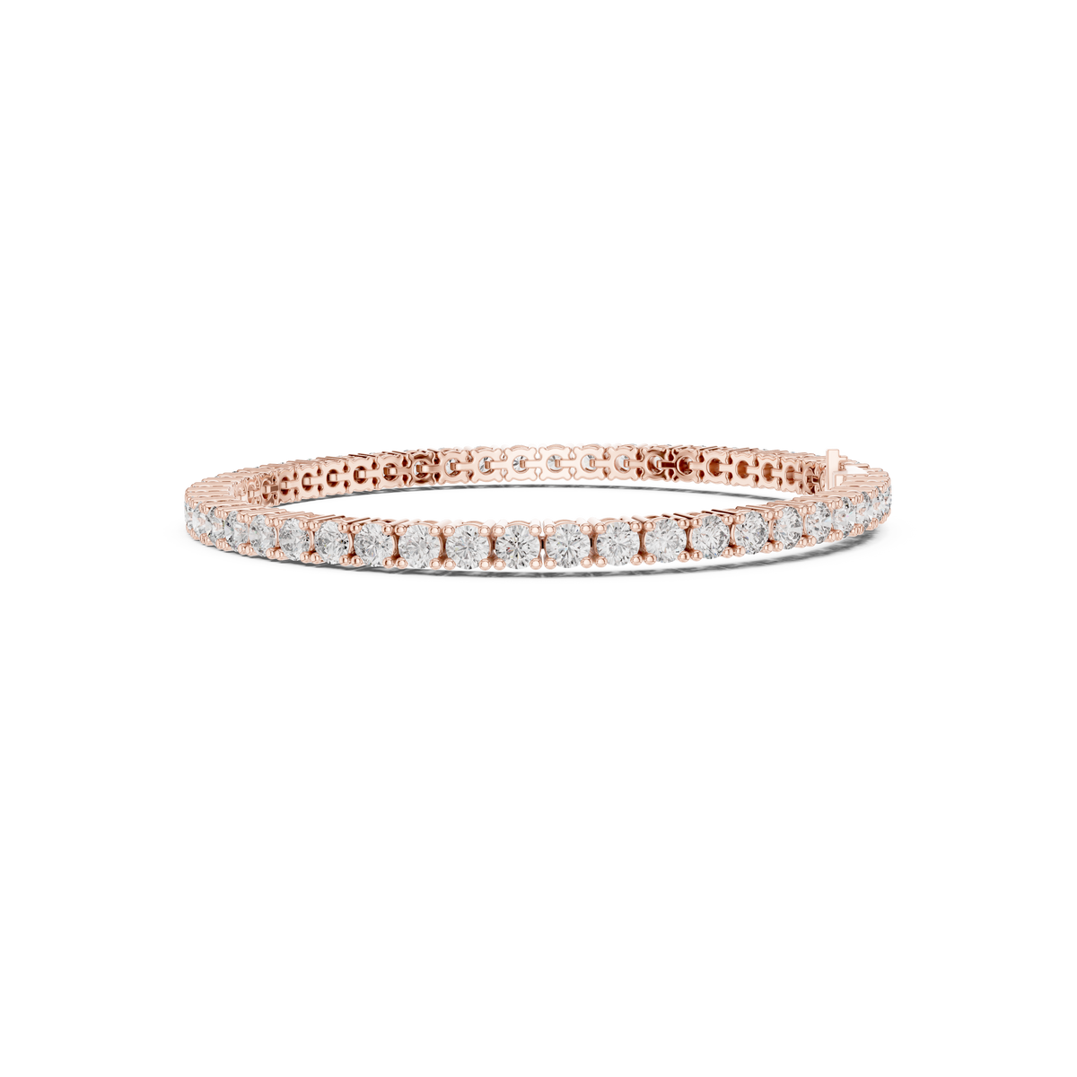 Gold 7Ct Tennis Round Lab Grown Diamond Helen Bracelet