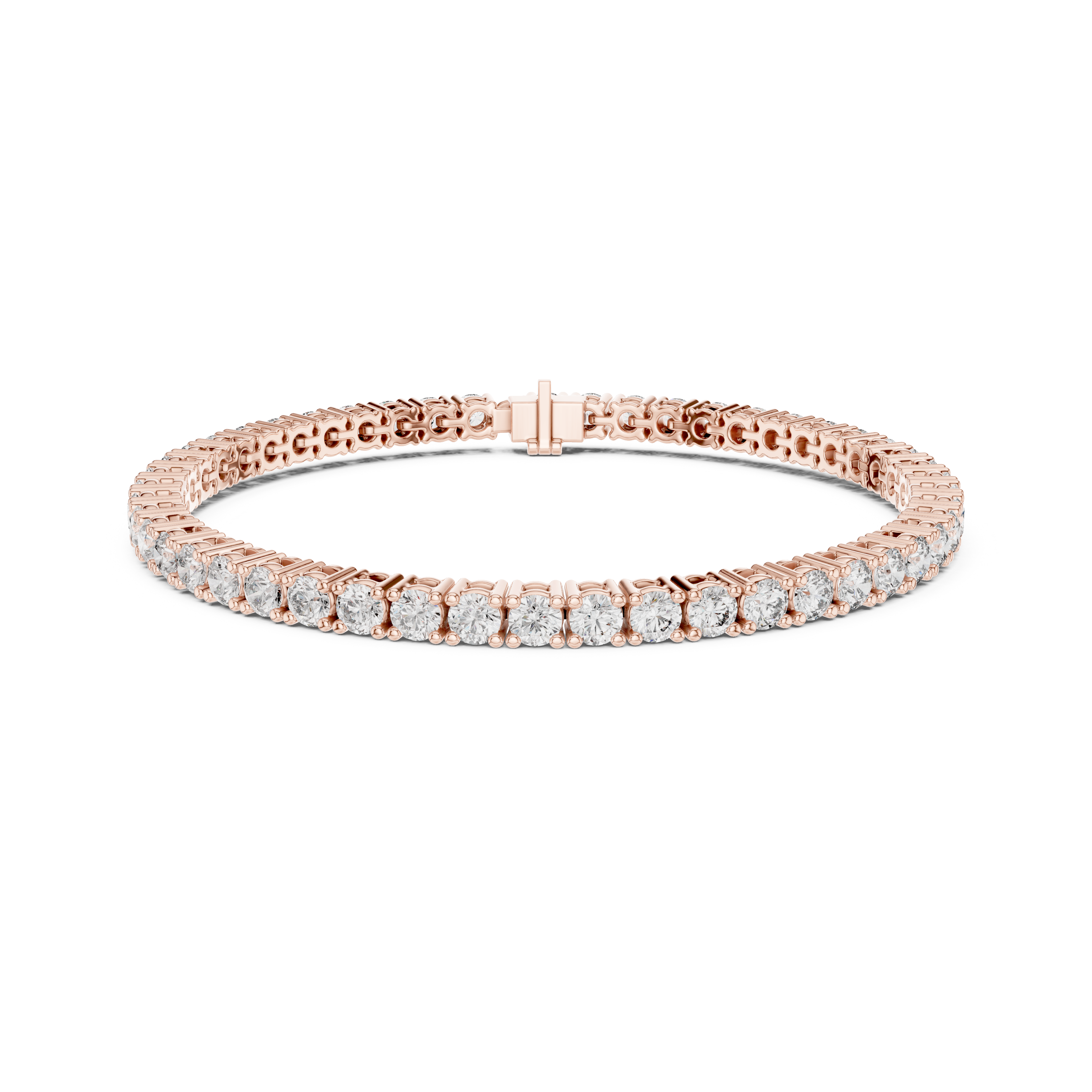 Gold 7Ct Tennis Round Lab Grown Diamond Helen Bracelet