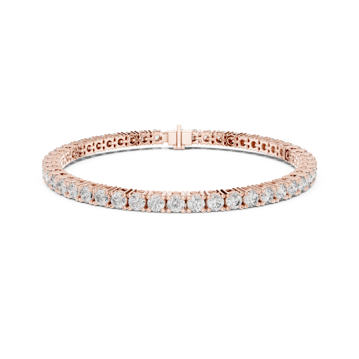 Gold 7Ct Tennis Round Lab Grown Diamond Helen Bracelet