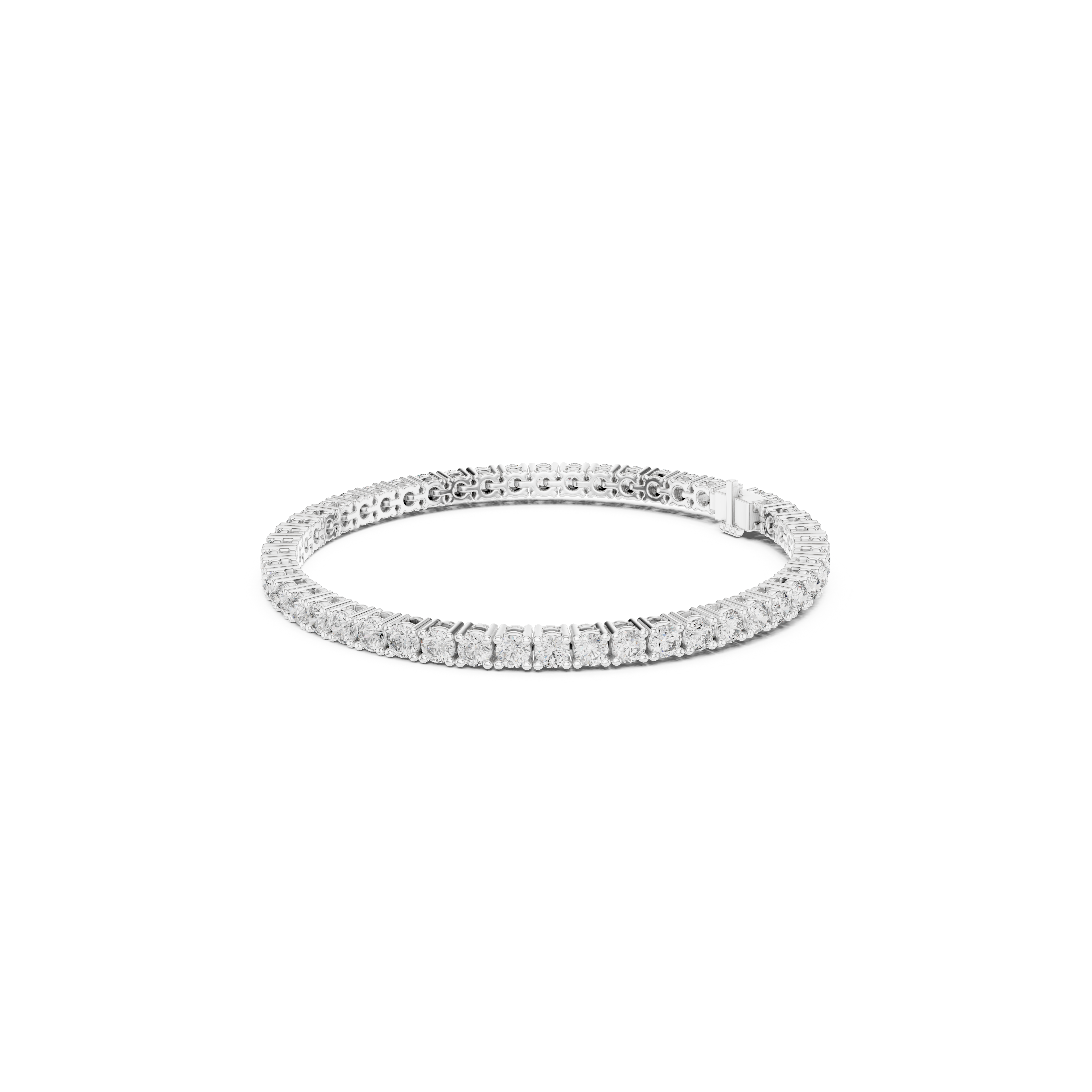 Gold 7Ct Tennis Round Lab Grown Diamond Helen Bracelet