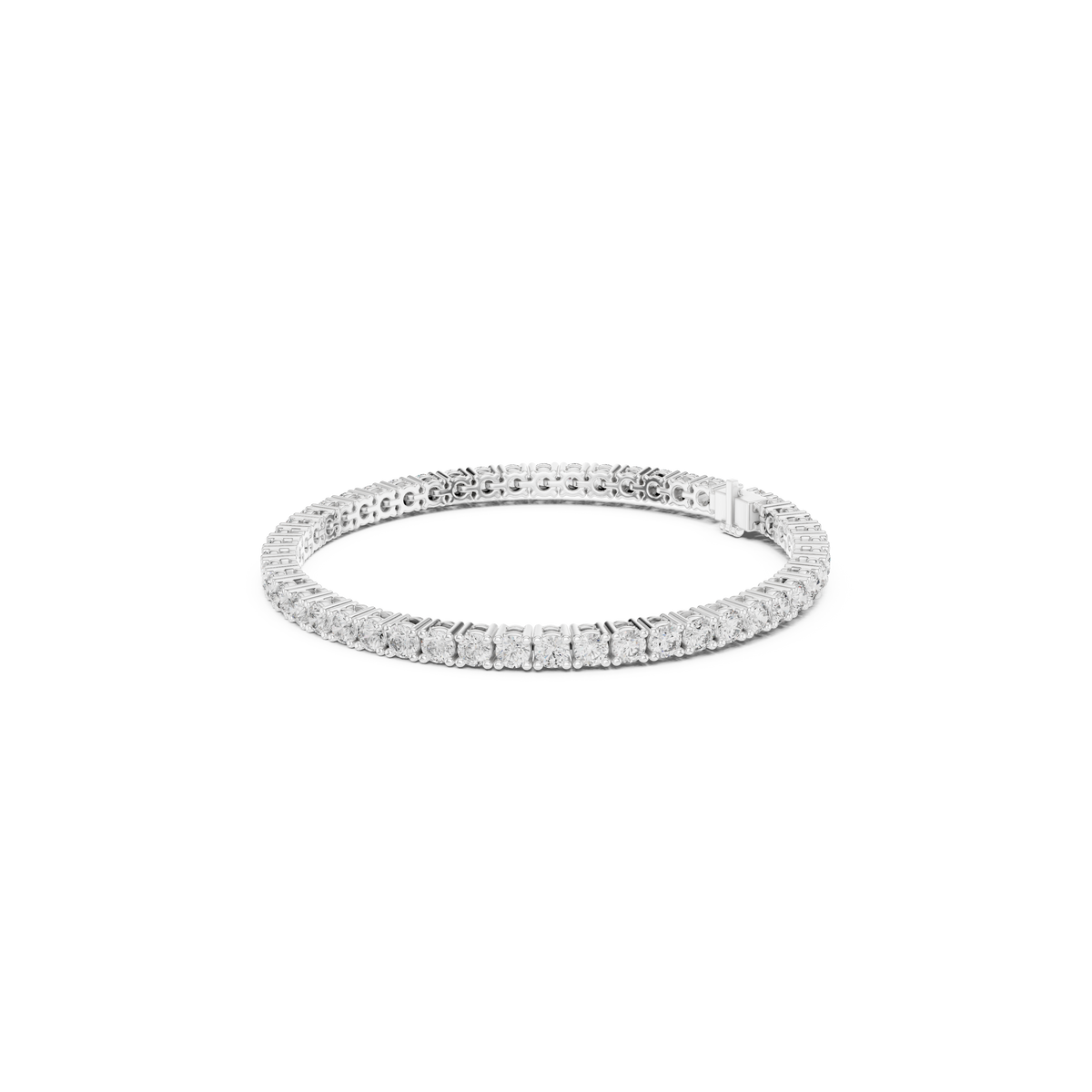 Gold 7Ct Tennis Round Lab Grown Diamond Helen Bracelet