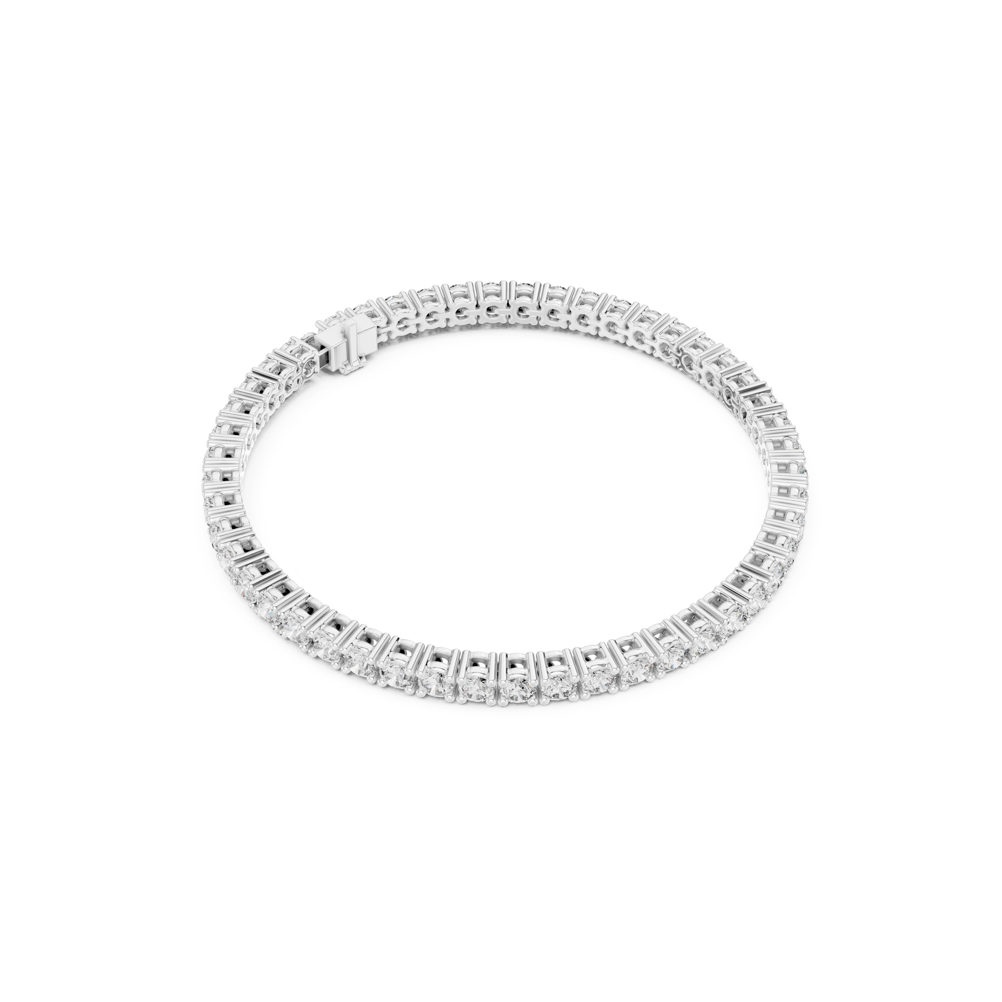 Gold 7Ct Tennis Round Lab Grown Diamond Helen Bracelet