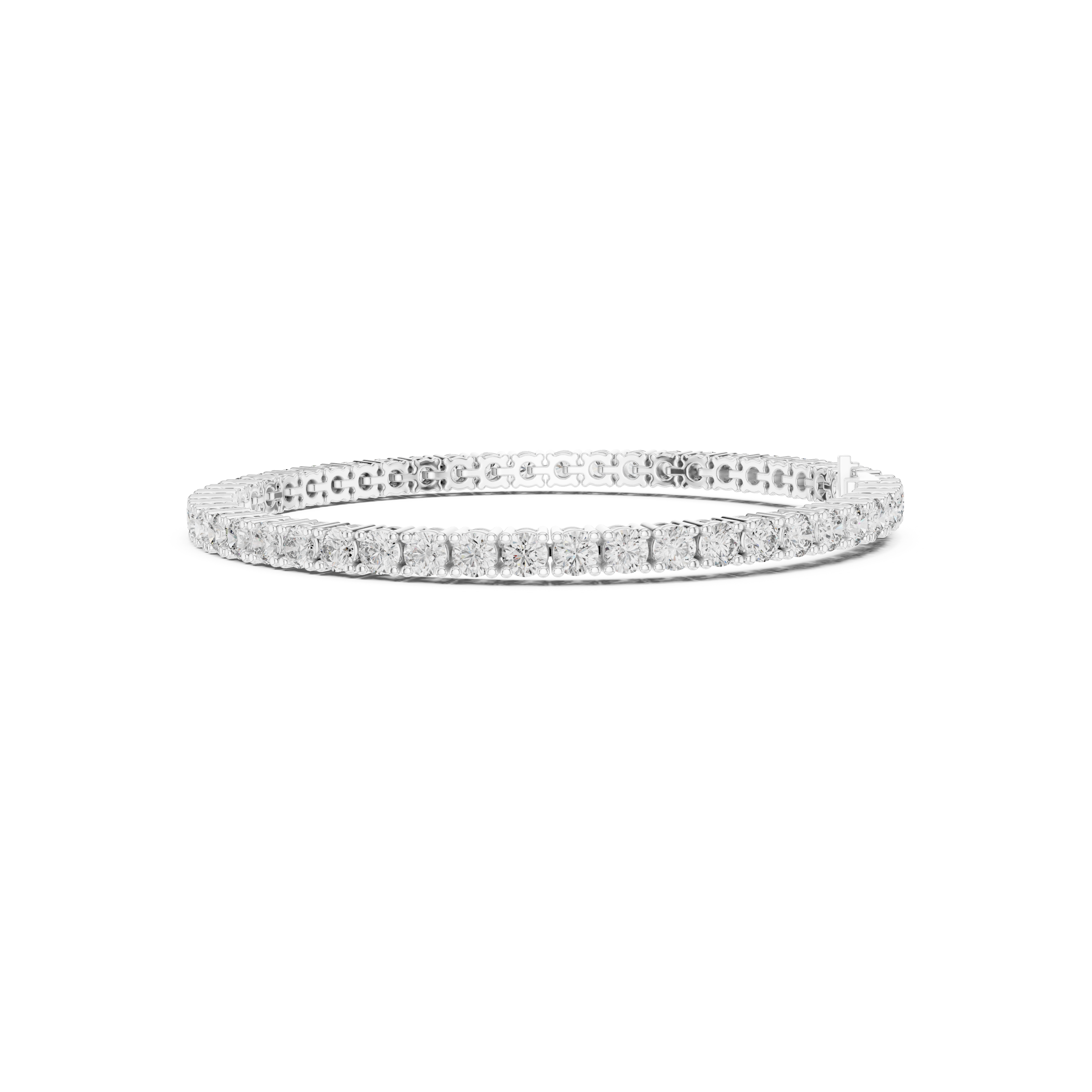 Gold 7Ct Tennis Round Lab Grown Diamond Helen Bracelet