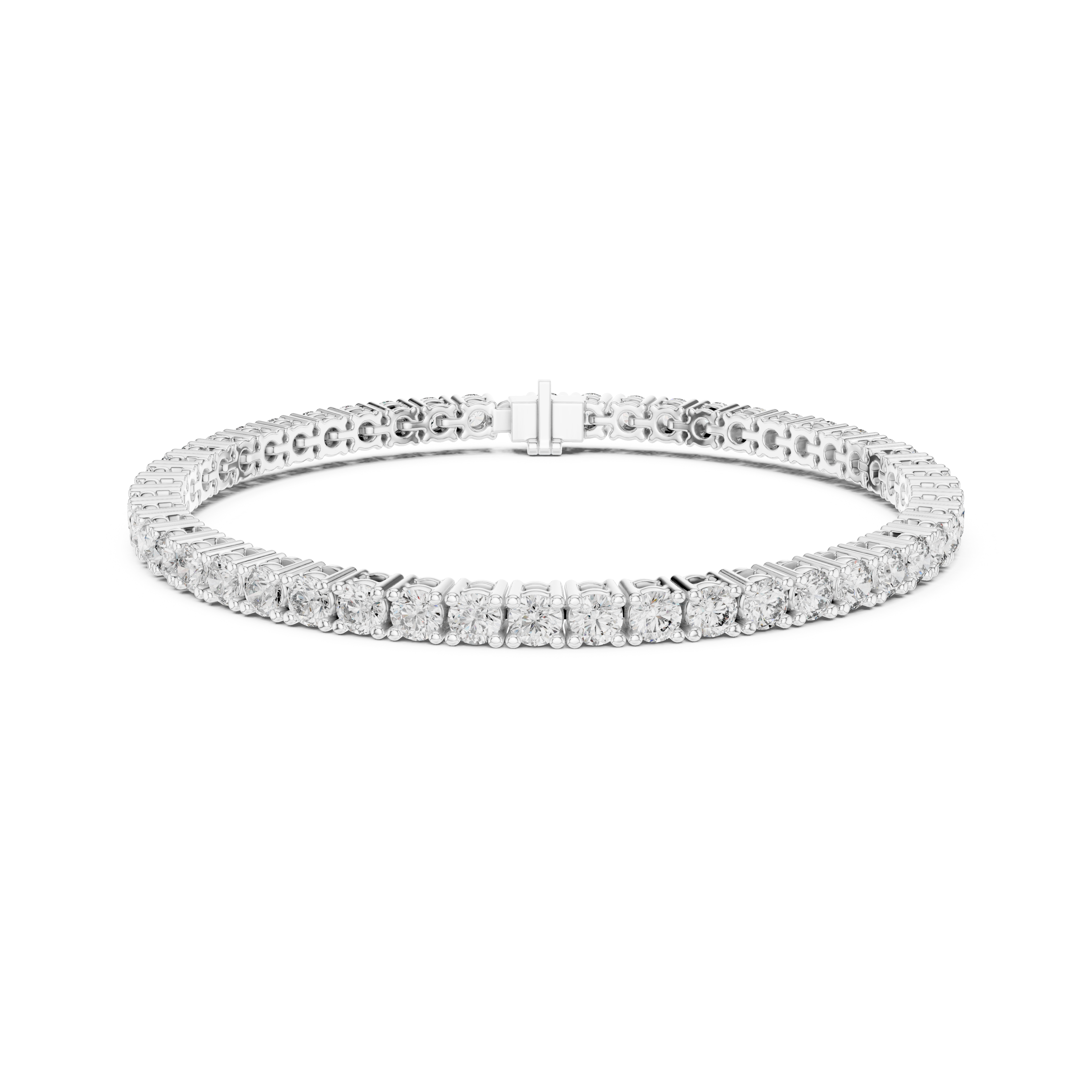 Gold 7Ct Tennis Round Lab Grown Diamond Helen Bracelet
